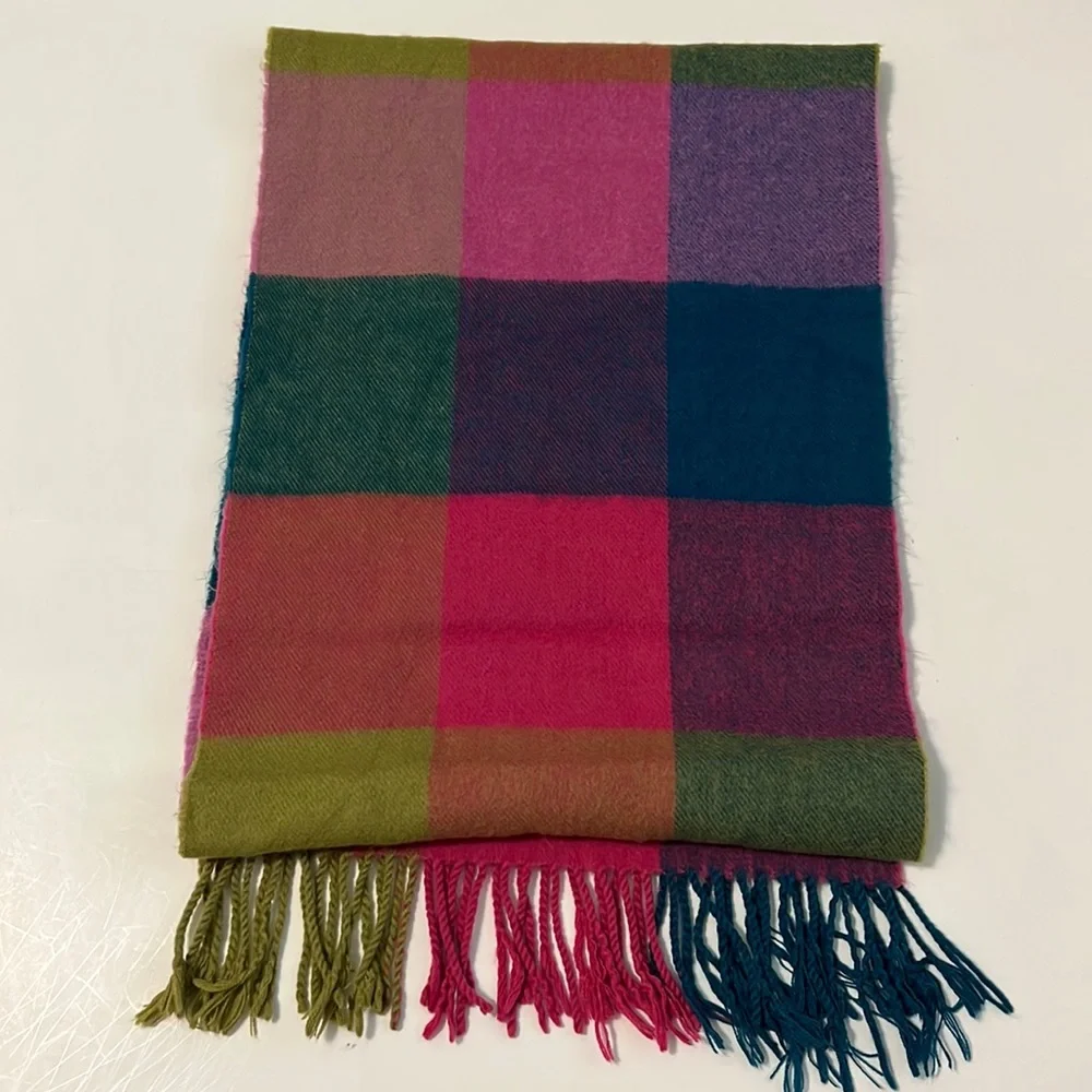 Multi-color Buffalo Check Scarf - Picture 1 of 4